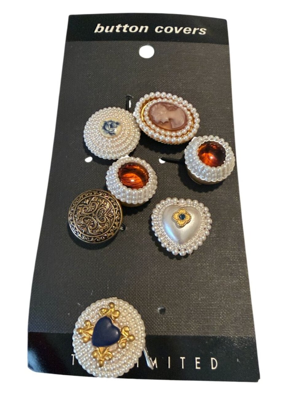 The Limited Pearl Antique Inspired Seven Button Covers New